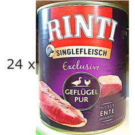 Rinti Singlefleisch Exclusive Geflügel Pur 12 x 800 g