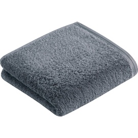 VOSSEN Vegan Life Handtuch 2 x 50 x 100 cm dunkelgrau