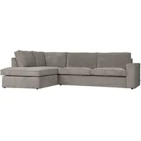 Woood Ecksofa Thomas Cord, links Hellgrau
