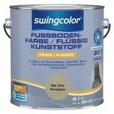 swingcolor 2in1 Fußbodenfarbe / Flüssig Kunststoff 2in1 RAL 7032  (Kieselgrau, 4 l, Seidenmatt)