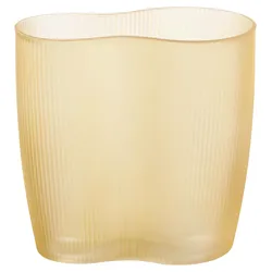 Vase Sahara aus Glas in Bernsteinfarben