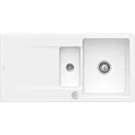 Villeroy & Boch Siluet 60 R Flächenbündige Spüle Weiß Excenterbetätigung 1000 x 500 mm
