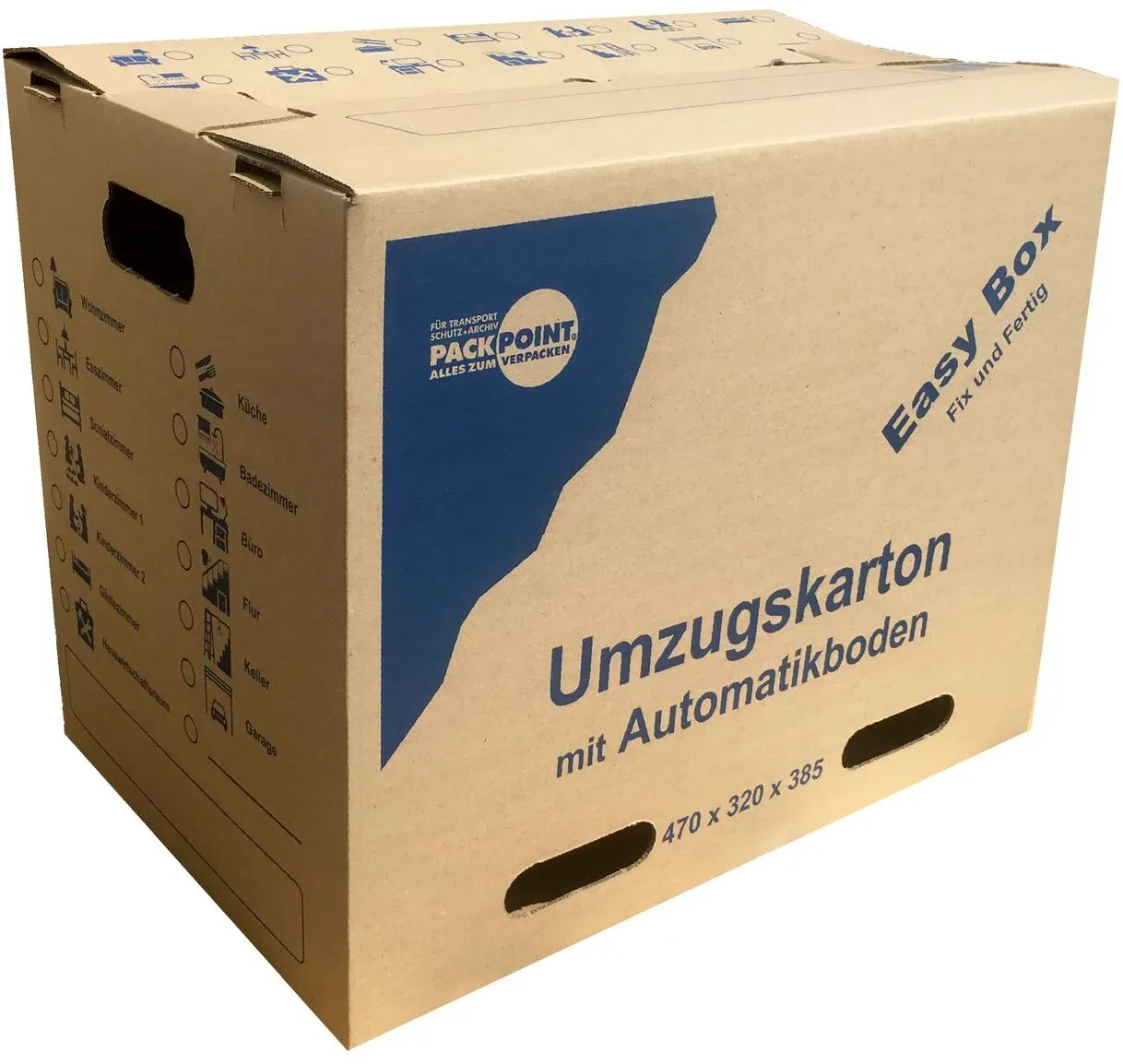 Umzugskarton Transportkarton mit Automatikboden 470 x 320 x 385 mm