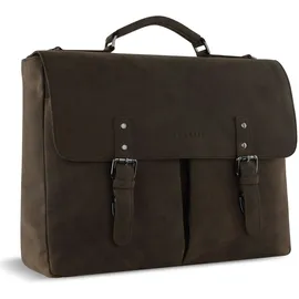 Bugatti Luca Aktentaschen Messenger Leder 39 cm Laptopfach braun