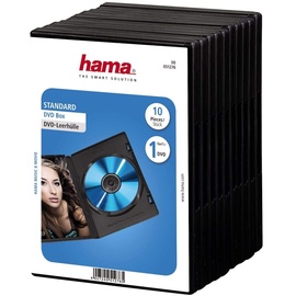 Hama 51276 DVD-Leerhülle standard schwarz (10er Pack)