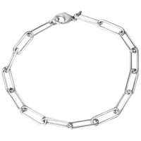 VIVANCE Armband »925/- Sterlingsilber Gliederarmband glanz rhodiniert 21 cm«, 99057404-0 weiß