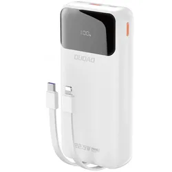 Dudao K15Pro 20000mAh 22.5Watt 2x cable White, 20000 mAh, Lithium Polymer (LiPo)