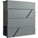 Relaxdays Briefkasten schwarz inkl. Zeitungsfach