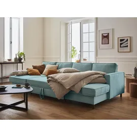 best mobilier Jake, Ecksofa 7 Sitz(e) Blau