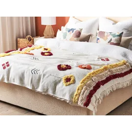 Beliani Amroha Kuscheldecke 130 x 180 cm Mehrfarbig