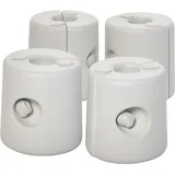 Outsunny Standfuß 4 Stück Ø24 x H25 cm Weiß