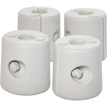 Outsunny Standfuß 4 Stück Ø24 x H25 cm Weiß