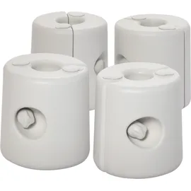 Outsunny Standfuß 4 Stück Ø24 x H25 cm Weiß