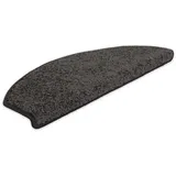 Kettelservice-Metzker Stufenmatten, Treppenteppich Marseille Halbrund - Trittfläche: ca. 65x24cm Dunkelgrau 20 Stück