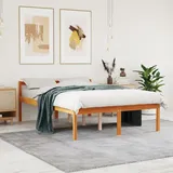 Seniorenbett Wachsbraun 135x190 Cm Massivholz Kiefer