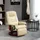 Homcom Relaxsessel Kunstleder 360° Drehstuhl 1-Sitzer 80 x 100 x 80 cm Braun mit Fußstütze