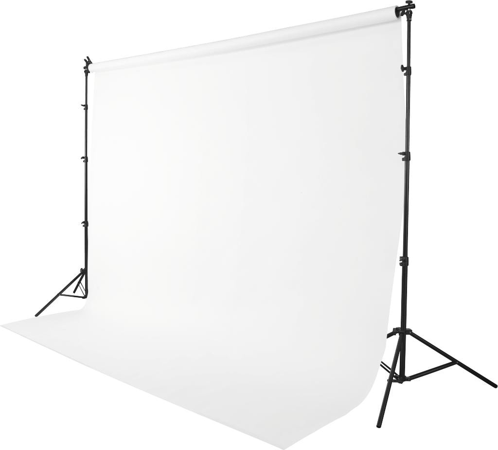 Hama Foto-Hintergrundsystem für Studio und unterwegs, 158-295 cm, ausziehbar (295 cm, 260 cm), Hintergrundsystem, Schwarz