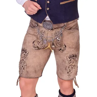 Spieth & Wensky Trachtenlederhose Lederhose Herren kurz - TRITON - hirse 62