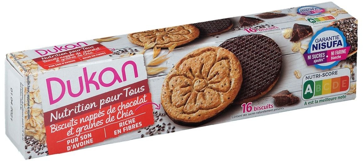 Dukan® Biscuits nappés de chocolat et graines de Chia 1 pc(s) Snack