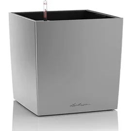 LECHUZA Cube 40 39 x 39 x 40 cm Silber metallic