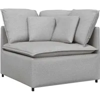 VidaXL Modulares Sofa Eckmodul mit Kissen Wolkengrau 100 cm