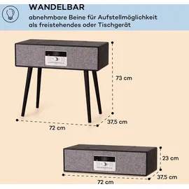 Auna Plattenspieler für Schallplatten, Plattenspieler mit Lautsprecher, MP3, , USB, Schallplattenspieler mit Bluetooth & Fernbedienung,... - Schwarz