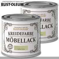 Rust-Oleum 2 x 125 ml Kreidefarbe Möbellack Salbei Grün Shabby Chalky Rustoleum