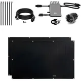 tornasol TORNASOL® Selbstinstalliertes Solar-Set, 400 W, 2 x ultraleichte, flexible Voll-schwarze Monokristallin-Solarmodule, 200 W, Stecker über Schuko-Anschluss, MC4-Kabel, empfohlen für Balkon