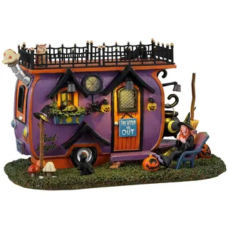 Lemax - Witch Vanlife: SCULPTURE, Polyurethan oder Kunststoff, Figur, Grüne Hexe, Halloween