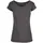 Build Your Brand Ladies Wide Neck Tee Charcoal XS