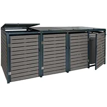 Proregal Mülltonnenverkleidung 119 x 264 x 84 cm anthrazit