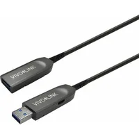 Vivolink USB Kabel 50 m USB 3.2 Gen 1 (3.1 Gen 1) USB A Schwarz
