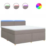 vidaXL Boxspringbett 180 x 200 cm Taupe