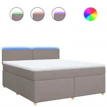 vidaXL Boxspringbett 180 x 200 cm Taupe