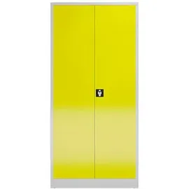 Classix Stahlschrank X-530356 zinkgelb, lichtgrau 92,0 x 50,0 x 194,5 cm, aufgebaut