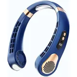 Tragbarer Mini-nackenventilator Zum Aufhängen, Luftkühler, Usb-aufladbar, Blau