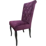 Casa Padrino Neo Barock Esszimmer Stuhl Lila / Schwarz mit Bling Bling Glitzersteinen - Design Möbel