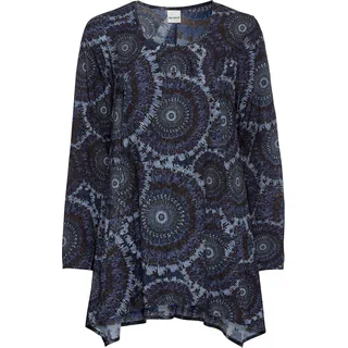 Viskose-Tunika, Druck blau, 48