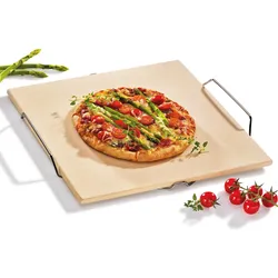 Pizza-Stein quadratisch mit Gestell