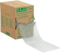 RAJA Luftpolsterfolienspender 320 mm (B) x 50 m (L) Transparent Recycelt 80%