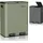 MAXCRAFT Mülleimer / Treteimer mit Soft Close Deckel und 2 Inneneimern - 60 Liter in Grün