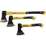 Vago-Tools 3 tlg Set Axt Beil Spaltaxt Holzaxt 600 1000 1250g Fiberglasstiel