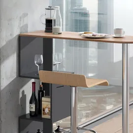 Vicco Bartisch Vincent Anthrazit-Goldkraft Bartresen Stehtisch Tresentisch Bistrotisch Bar