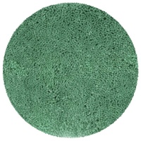 Badematte HIGHLAND spirella, Höhe 40 mm, Badteppich Hochflor, 100% Polyester Microfaser, Anti-Rutsch Beschichtung, für Fußbodenheizung geeignet, waschbar 40°, schnelltrocknend, rund grün