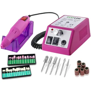 Fußpflege-Set Maniküre-Set Kombi Fußpflegegerät Hornhautentferner Elektrisch mit Diamantschleifer und viel Zubehör