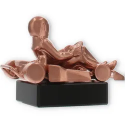 Pokal Metallfigur Go-Kart bronze auf schwarzem Marmorsockel 10,5cm