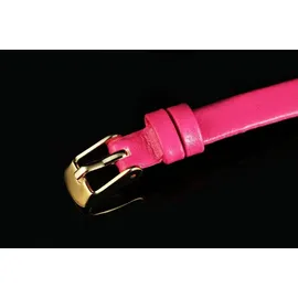 Excellanc Damenuhr rosa Kunstlederband Analog Quartzwerk goldfarbene Ziffern