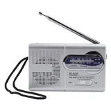 Diyeeni AM/FM-Radio, Dual-Band-Pocket-Radio-Lautsprecher mit eingebautem Lautsprecher, versenkbarer Antenne, tragbarer Mini-AM/FM-Player, batteriebetrieben