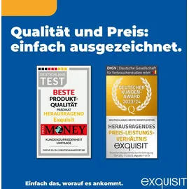 GGV Exquisit Exquisit Kühl-Gefrierkombination, Kühlschrank mit Gefrierfach, 4-Sterne-Gefrieren, 173 Liter, Alarm-Funktion, KGC5233-60-HE-040D inoxlook