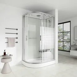 HOME DELUXE Dampfdusche WHITE PEARL - Farbe: Weiß, Größe: 120 x 80 cm Links